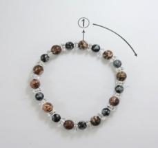 Colorful Crystal Bracelet Round beads Daily(1-12)