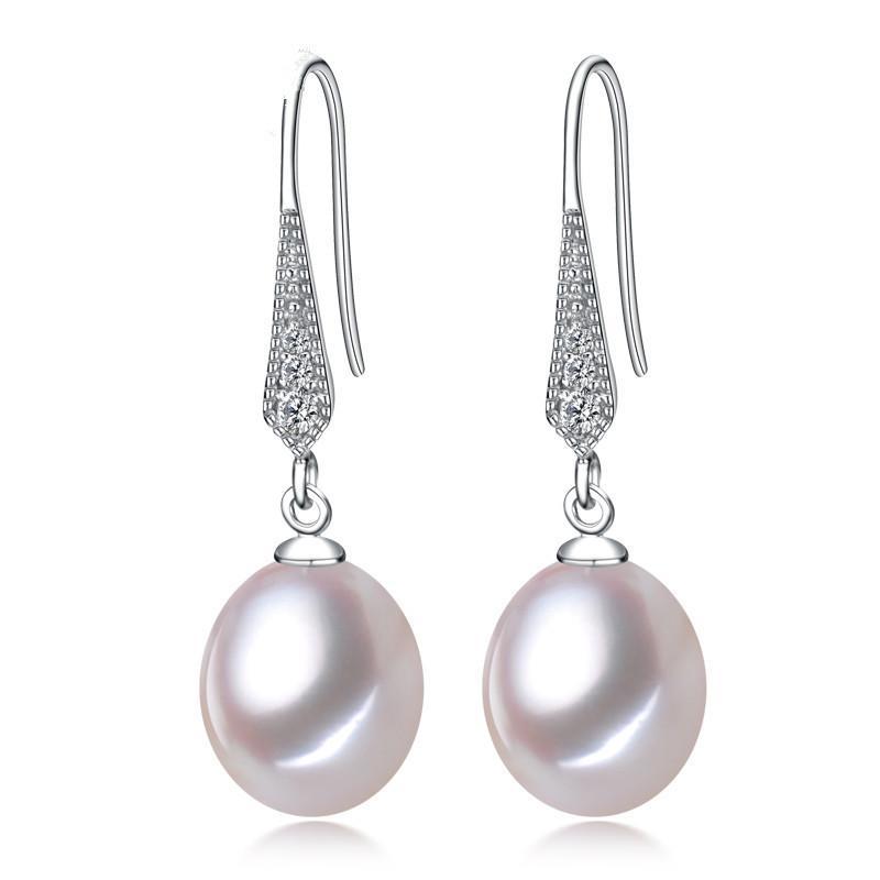 Number U Pearl Earring Elegant freshwater daily