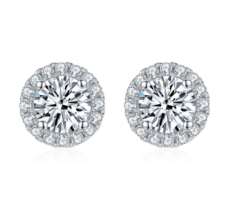 Number CD S925 Moissanite Earrings Birthday Auspicious Anniversary(18-35)