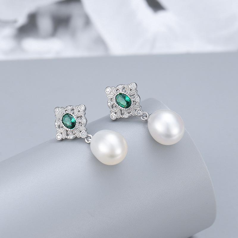 Number U Pearl Earring Elegant freshwater daily