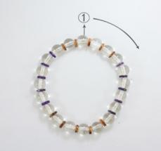 Colorful Crystal Bracelet Round beads Daily(1-12）