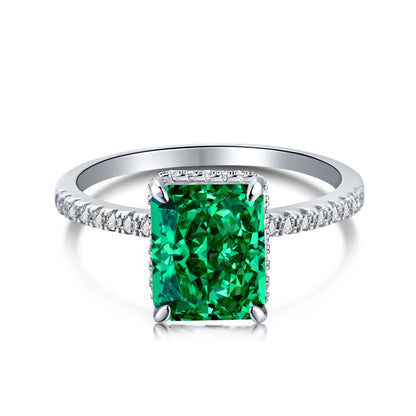 [Timeless]Fashion Zircon Ring 925 Sterling Silver Ring Princess Cut Square