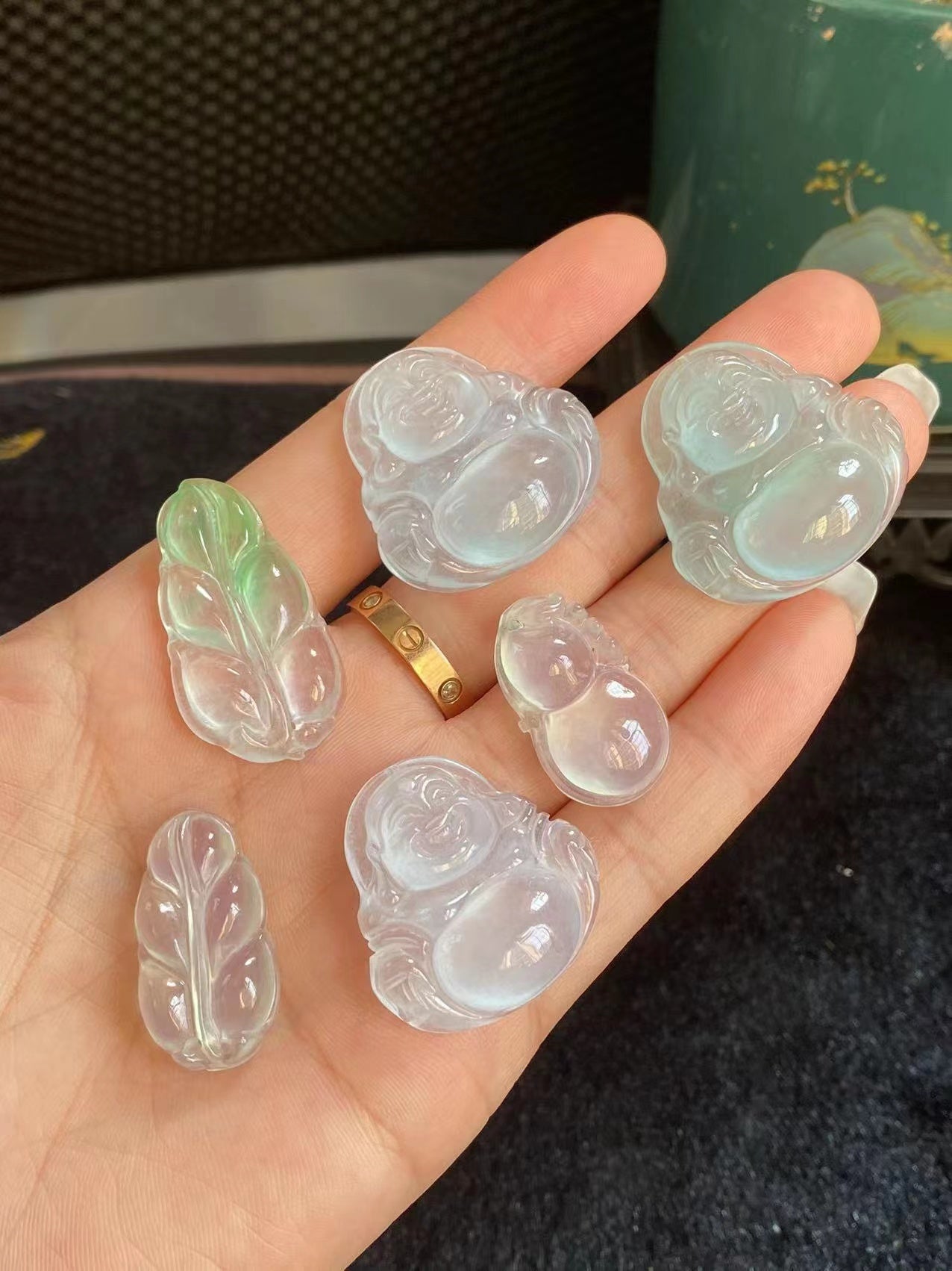 Jade pendant Guanyin Buddha safe buckle necklace(Deposit 99dollrs)