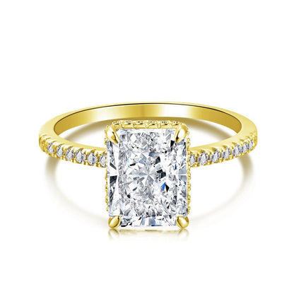[Timeless]Fashion Zircon Ring 925 Sterling Silver Ring Princess Cut Square