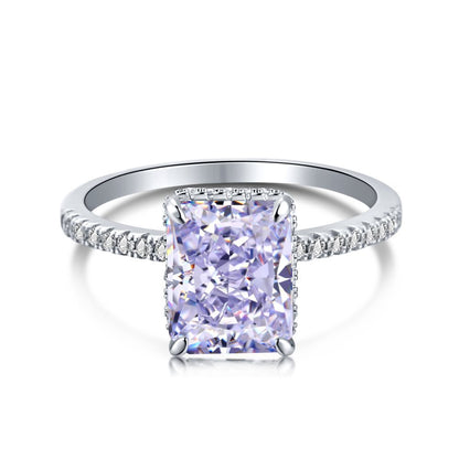 [Timeless]Fashion Zircon Ring 925 Sterling Silver Ring Princess Cut Square
