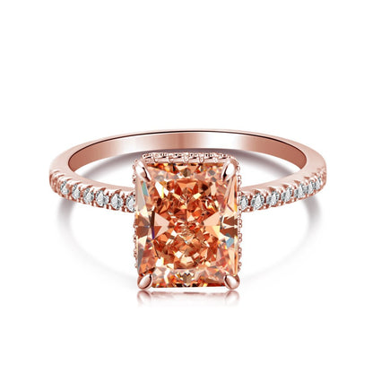 [Timeless]Fashion Zircon Ring 925 Sterling Silver Ring Princess Cut Square