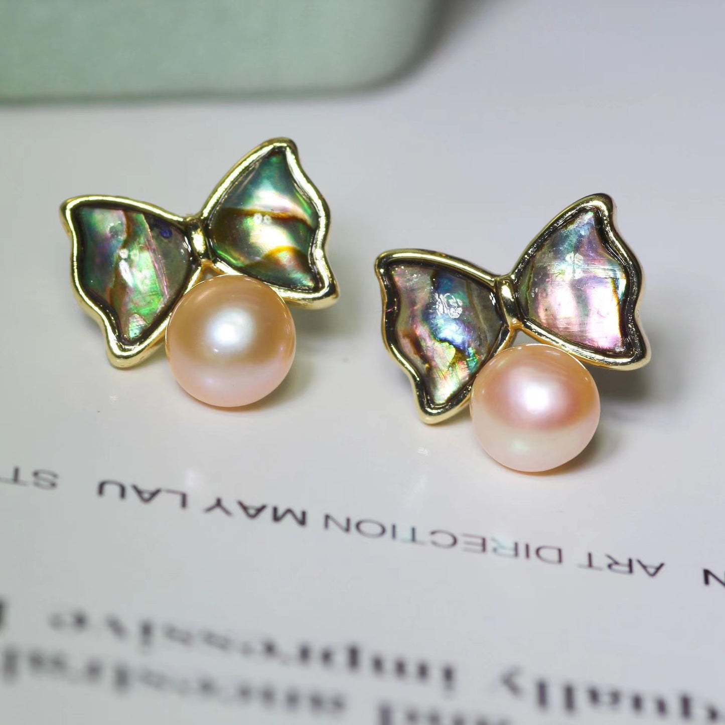 number 27 freshwater pearl earrings plated s925