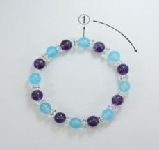 Colorful Crystal Bracelet Round beads Anniversary(13-83)