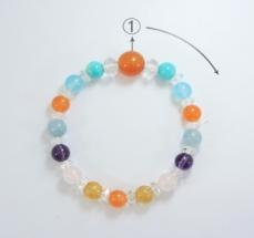 Colorful Crystal Bracelet Round beads Anniversary(13-83)