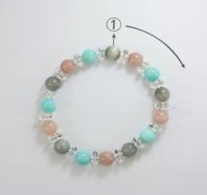 Colorful Crystal Bracelet Round beads Anniversary(13-83)
