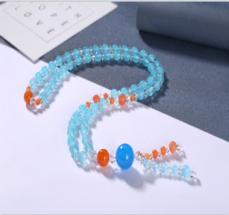 Colorful Crystal Bracelet Round beads Anniversary(13-83)