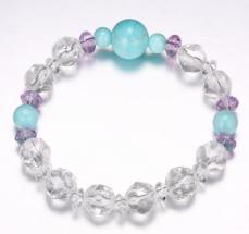 Colorful Crystal Bracelet Round beads Anniversary(13-83)