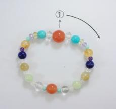 Colorful Crystal Bracelet Round beads Anniversary(13-83)