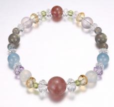 Colorful Crystal Bracelet Round beads Anniversary(13-83)