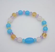 Colorful Crystal Bracelet Round beads Anniversary(13-83)