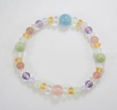 Colorful Crystal Bracelet Round beads Anniversary(13-83)