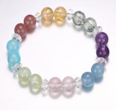 Colorful Crystal Bracelet Round beads Anniversary(13-83)