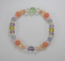 Colorful Crystal Bracelet Round beads Anniversary(13-83)