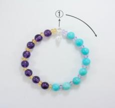 Colorful Crystal Bracelet Round beads Anniversary(13-83)