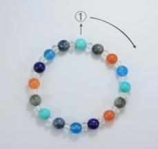 Colorful Crystal Bracelet Round beads Anniversary(13-83)