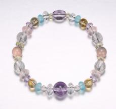 Colorful Crystal Bracelet Round beads Anniversary(13-83)