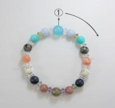 Colorful Crystal Bracelet Round beads Anniversary(13-83)