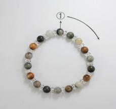 Colorful Crystal Bracelet Round beads Anniversary(13-83)