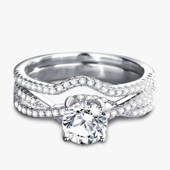 [Timeless]Number 55 moissanite ring size6-9