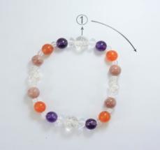 Colorful Crystal Bracelet Round beads Anniversary(13-83)