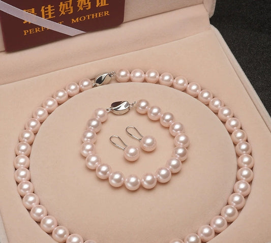 10mm ShellPearl Set,Gift For Her