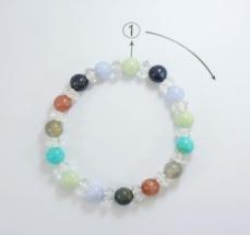 Colorful Crystal Bracelet Round beads Anniversary(13-83)
