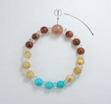 Colorful Crystal Bracelet Round beads Anniversary(13-83)