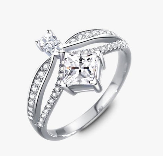 [Timeless]Number 62 moissanite ring size6-9