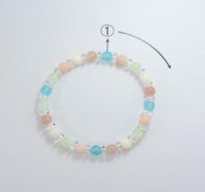 Colorful Crystal Bracelet Round beads Anniversary(13-83)