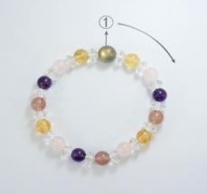 Colorful Crystal Bracelet Round beads Anniversary(13-83)