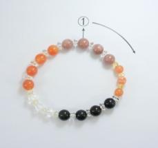 Colorful Crystal Bracelet Round beads Anniversary(13-83)
