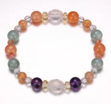 Colorful Crystal Bracelet Round beads Anniversary(13-83)