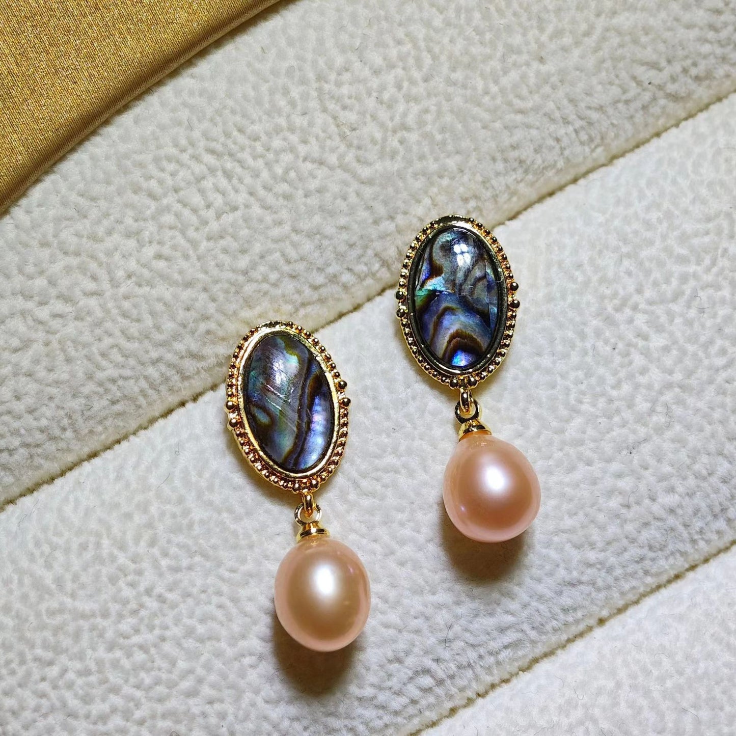 number 27 freshwater pearl earrings plated s925