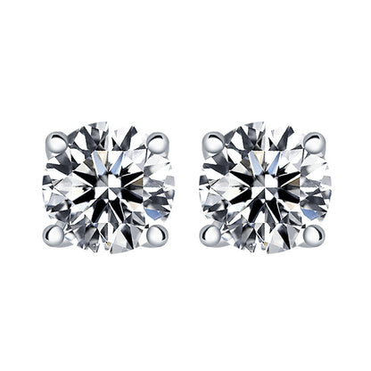 【Timeless】Sliver Zicon Birthstone Stud Earrings