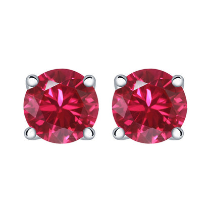 【Timeless】Sliver Zicon Birthstone Stud Earrings