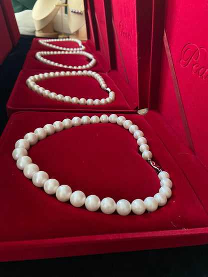 Number 3 freshwaterpearl necklace white 10-11mm S925