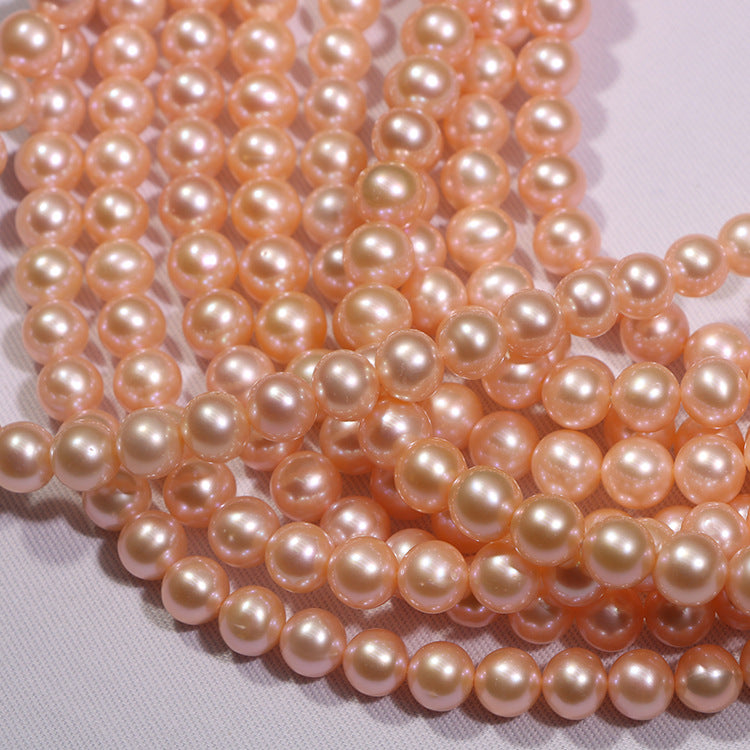 Number 6 freshwaterpearl necklace white 7-8mm S925