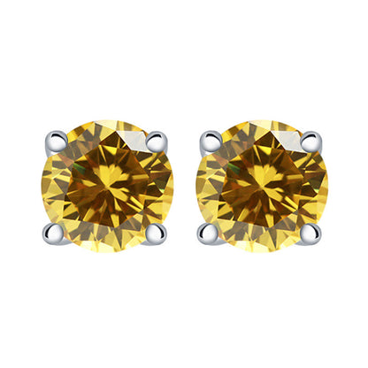 【Timeless】Sliver Zicon Birthstone Stud Earrings