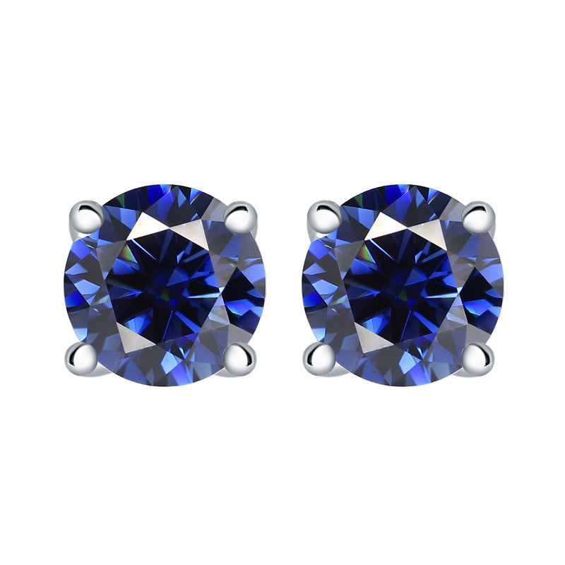 【Timeless】Sliver Zicon Birthstone Stud Earrings