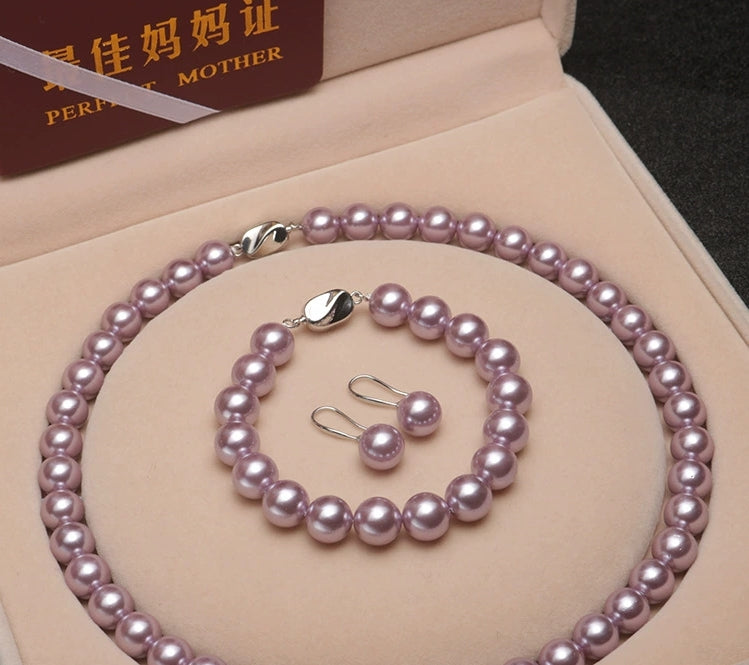 10mm ShellPearl Set,Gift For Her