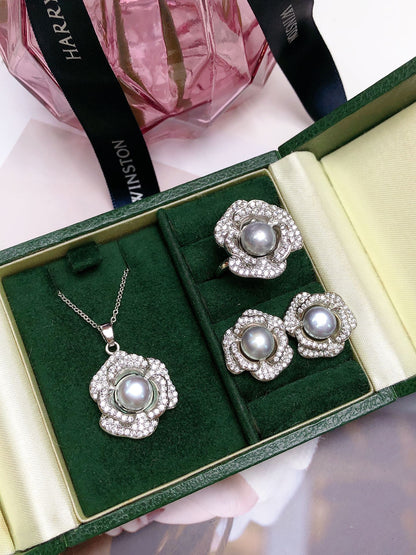 New Arrival 01 Rose fresh water pearl set