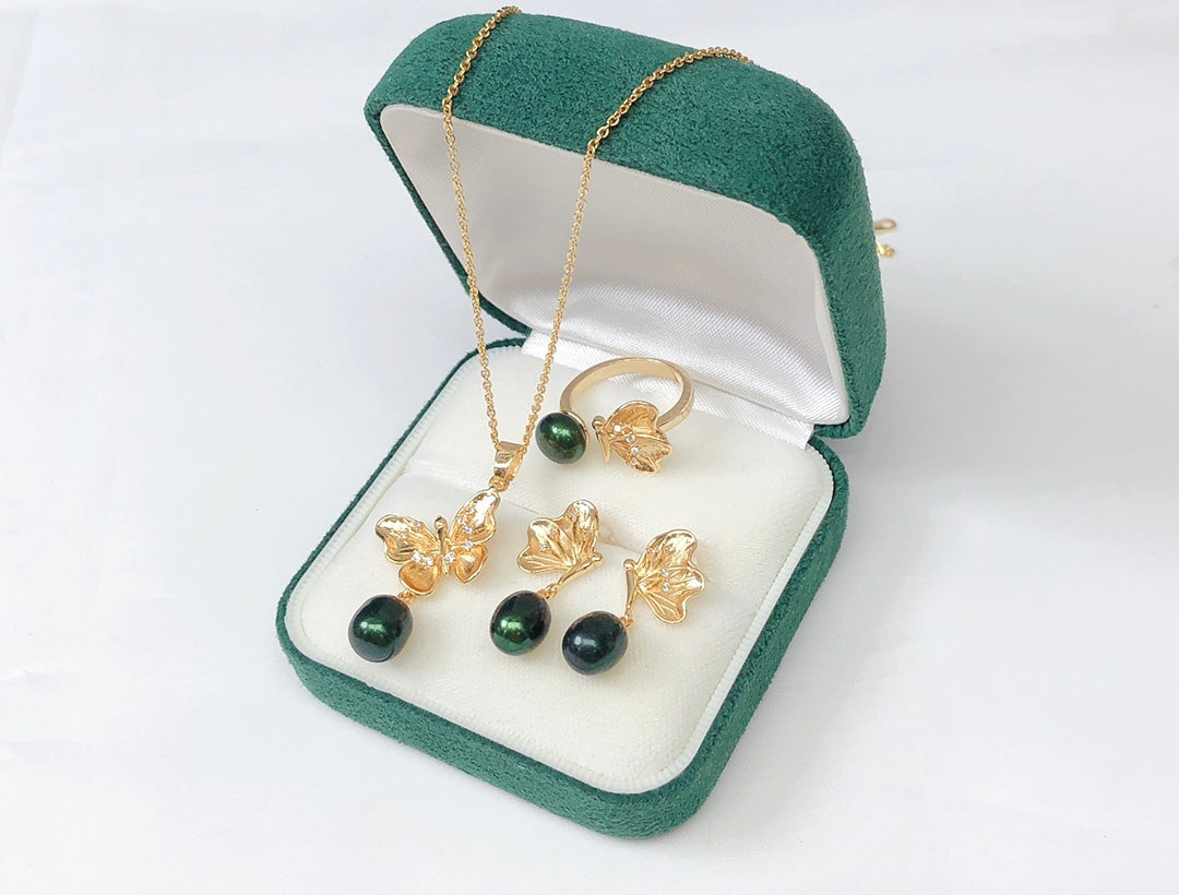 New Arrival 02 Butterfly fresh water pearl set