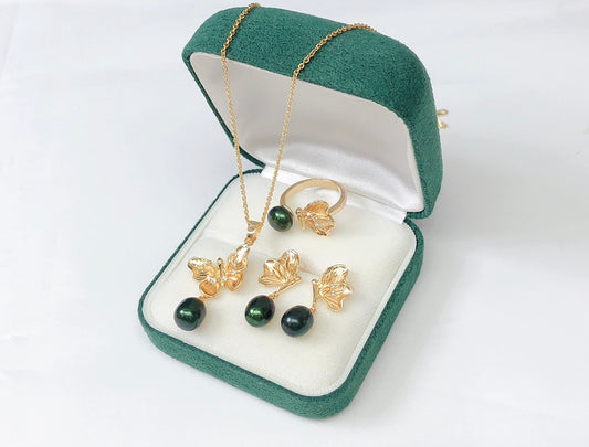 New Arrival 02 Butterfly fresh water pearl set