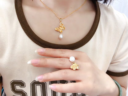 New Arrival 02 Butterfly fresh water pearl set