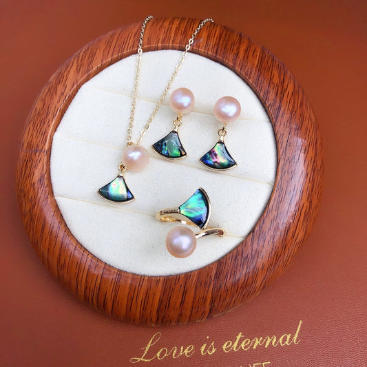 New Arrival 03 Leaves Fresh water pearl set